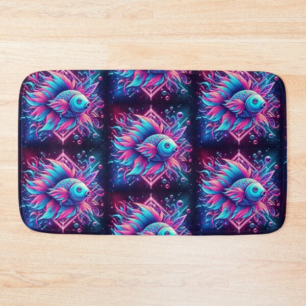 Item preview, Colorful geometric decorative fish designed and sold by Dogandesighn.