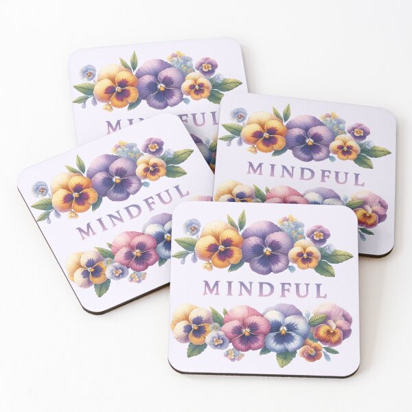 Item preview, Mindful Pansies Watercolour Floral designed and sold by MoonMonkeyNbear.