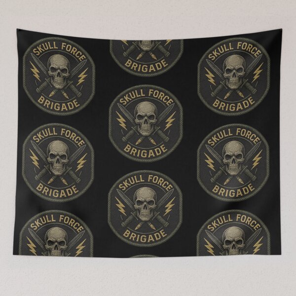 Item preview, Skull Force Brigade shield with swords designed and sold by LaNadaYFundante.