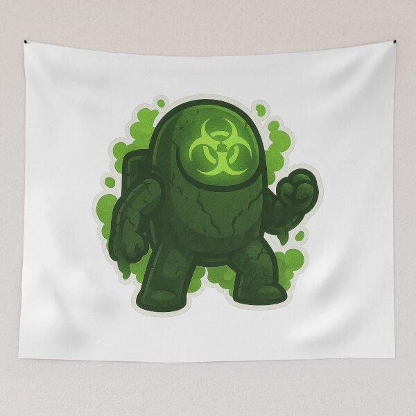 Item preview, Dispatch Game Toxic Ranger Sticker | Green Biohazard Crewmate | Poison Aura PNG designed and sold by Gurjeetpixelart.