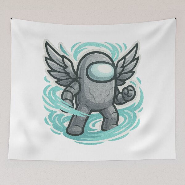 Item preview, Dispatch Game Wind Warrior Sticker | Storm Valkyrie Winged Crewmate | Air Power PNG designed and sold by Gurjeetpixelart.