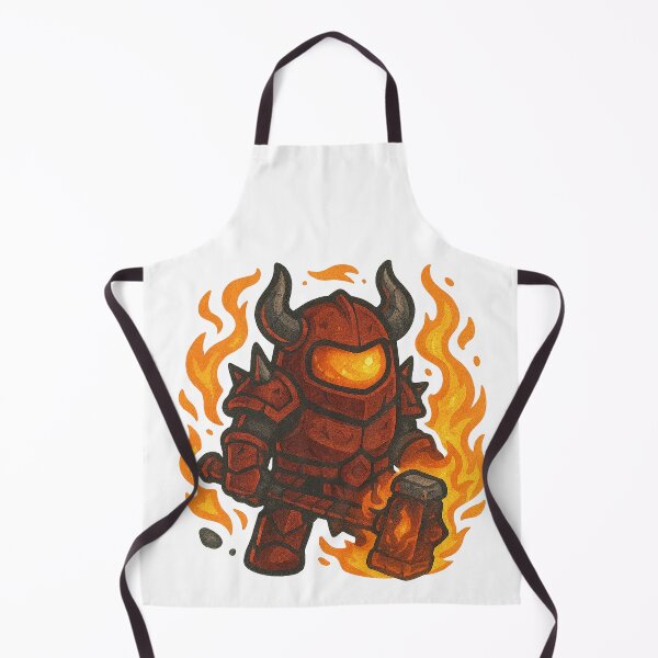 Item preview, Dispatch Game Demon Warrior Sticker | Crimson Destroyer Hammer Crewmate | Fire Armor PNG designed and sold by Gurjeetpixelart.