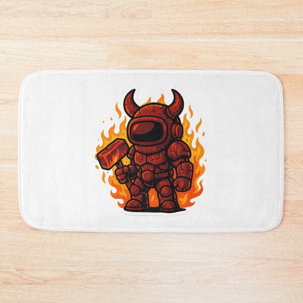 Item preview, Dispatch Game Fire Knight Sticker | Infernal Hammer Crewmate | Red Demon Armor PNG designed and sold by Gurjeetpixelart.