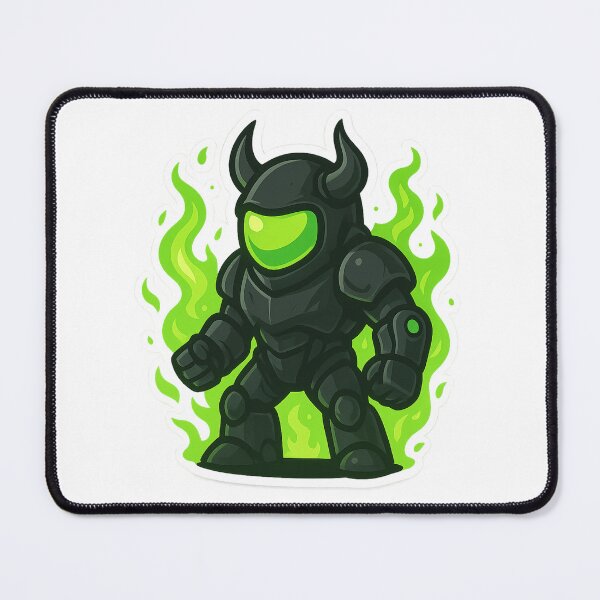 Item preview, Dispatch Game Toxic Demon Sticker | Neon Green Hellfire Crewmate | Poison Flame Warrior PNG designed and sold by Gurjeetpixelart.