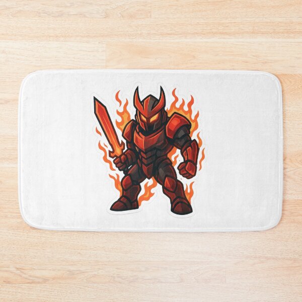 Item preview, Dispatch Game Rage Warrior Sticker | Red Flame Knight Crewmate | Burning Sword PNG designed and sold by Gurjeetpixelart.