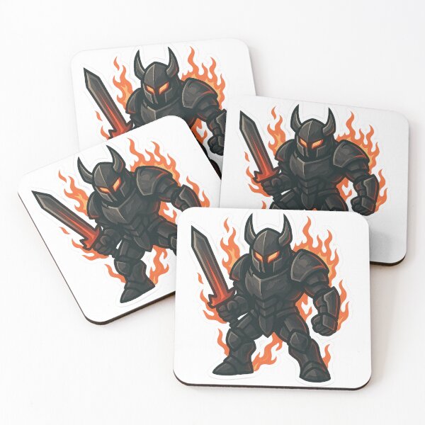 Item preview, Dispatch Game Dark Flame Sticker | Black Hellfire Crewmate | Fire Demon Warrior PNG designed and sold by Gurjeetpixelart.