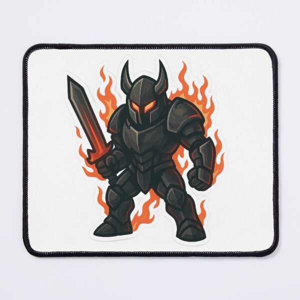 Item preview, Dispatch Game Dark Flame Sticker | Black Hellfire Crewmate | Fire Demon Warrior PNG designed and sold by Gurjeetpixelart.