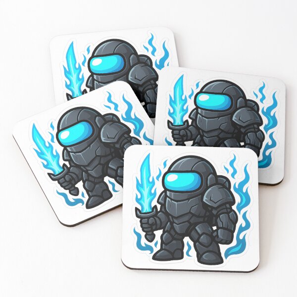 Item preview, Dispatch Game Energy Blade Sticker | Blue Neon Sword Crewmate | Electric Fire Armor PNG designed and sold by Gurjeetpixelart.
