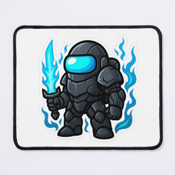 Item preview, Dispatch Game Energy Blade Sticker | Blue Neon Sword Crewmate | Electric Fire Armor PNG designed and sold by Gurjeetpixelart.