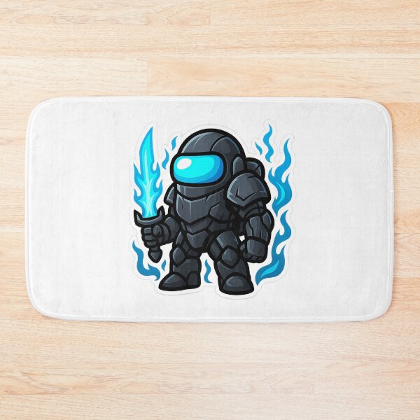 Item preview, Dispatch Game Energy Blade Sticker | Blue Neon Sword Crewmate | Electric Fire Armor PNG designed and sold by Gurjeetpixelart.