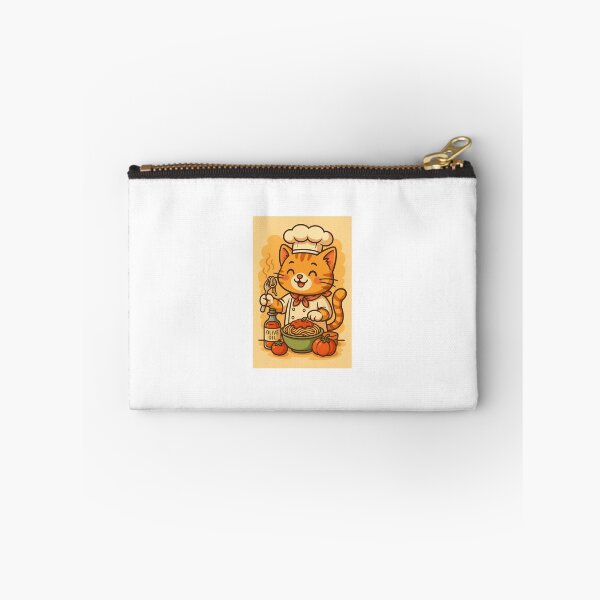 Item preview, Chef Cat Cooking Pasta – Cute Kawaii Kitchen Illustration designed and sold by LovelyCatGalaxy.
