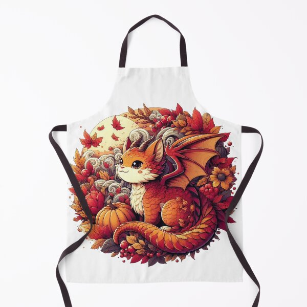Item preview, Autumn Dragon Cat Moonlit Forest Spirit designed and sold by BigBlueArt.