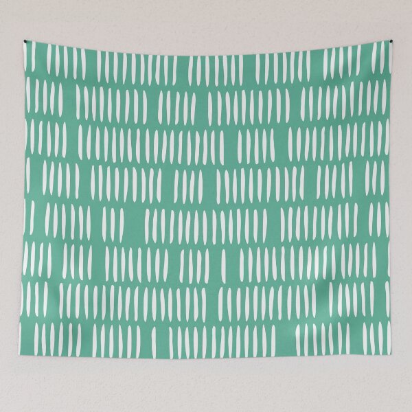 Item preview, Scandi Stripes Pattern Turquoise, Nordic Scandinavian Design  designed and sold by Petra Lang.