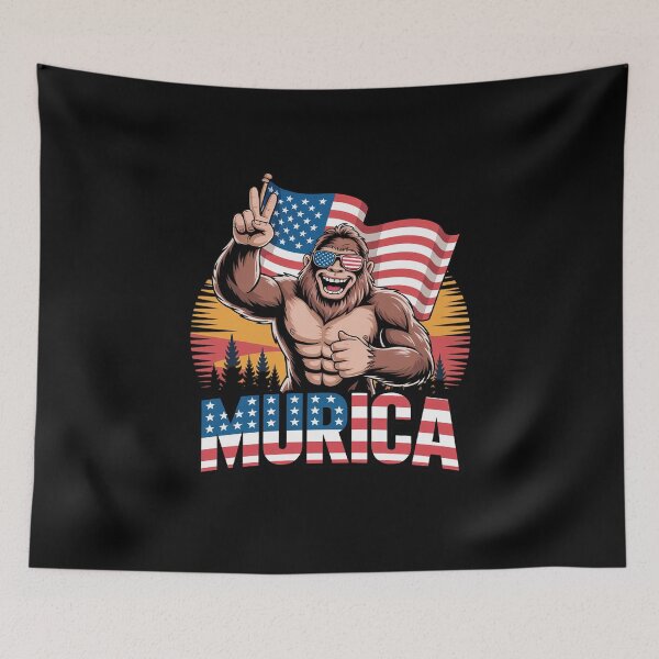 Item preview, Men Murica Bigfoot 4th July American Flag Toddler Boy designed and sold by MathisBellanger.