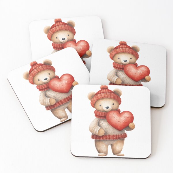 Item preview, Cute Bear with Heart Watercolor 12 designed and sold by CharlieDesings.