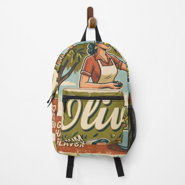 Item preview, Golden Harvest – Retro Olive Oil Ad with Mediterranean Charm designed and sold by ForeverPrintsOK.