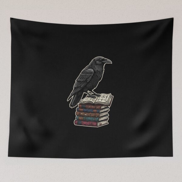 Item preview, Mystic Raven, Old Books, Dark Academia: Nocturne of Knowledge designed and sold by Bratak.