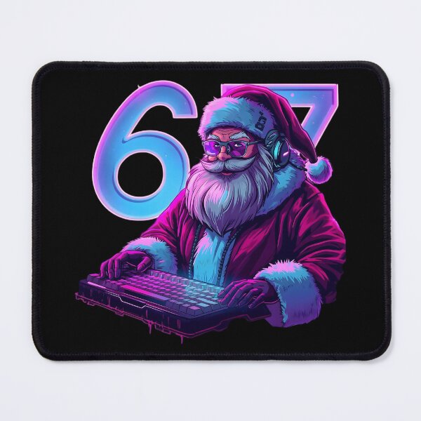 Item preview, 67 Santa Gamer Neon RGB Art designed and sold by SoulenCify.