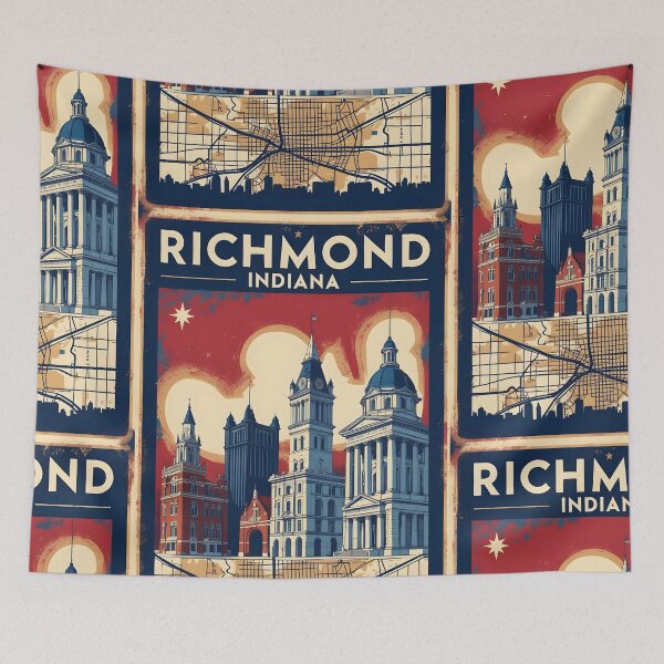 Item preview, Richmond Indiana 1950s USA Vintage Travel Tourism designed and sold by TravelersGems.