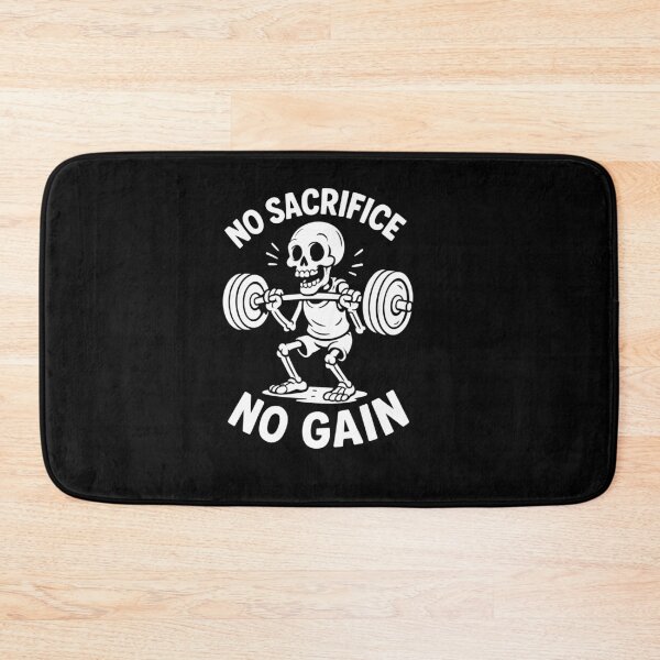 Item preview, Skeleton Gym Motivation No Sacrifice No Gain Design designed and sold by EM&Maker.