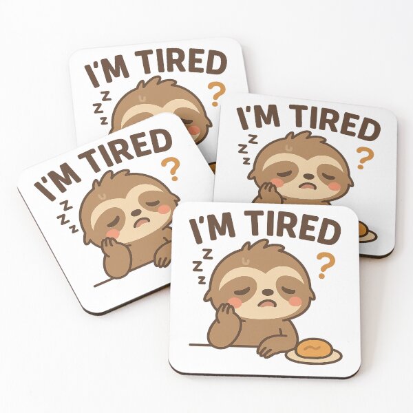 Item preview, Kawaii Sleepy Sloth Meme – I’m Tired Funny Overwhelmed Art designed and sold by kimkosovo.
