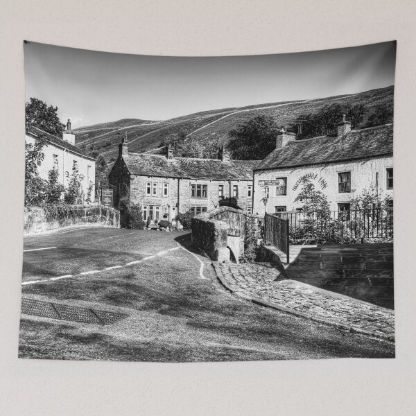 Item preview, Kettlewell, Yorkshire, Charming Village Landscape, Black And White designed and sold by Paul Thompson Photography.