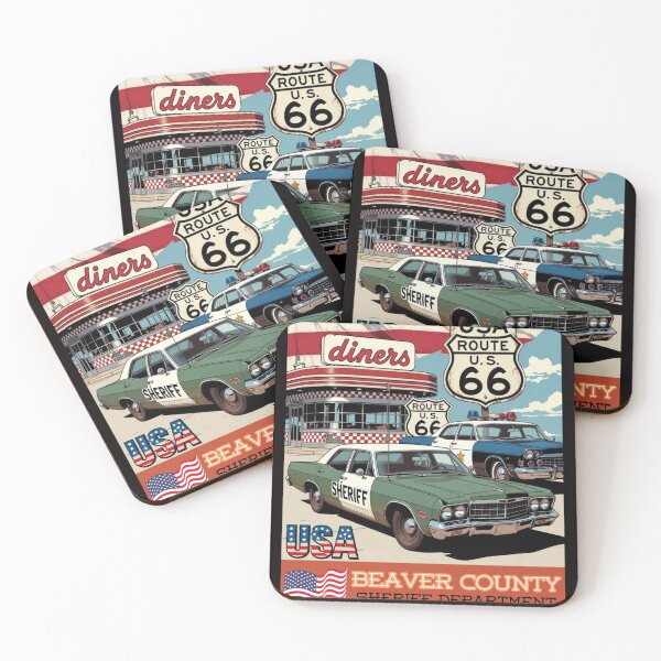 Item preview, Classic American Police/Sheriff cars 8 designed and sold by T-shirt365brand.