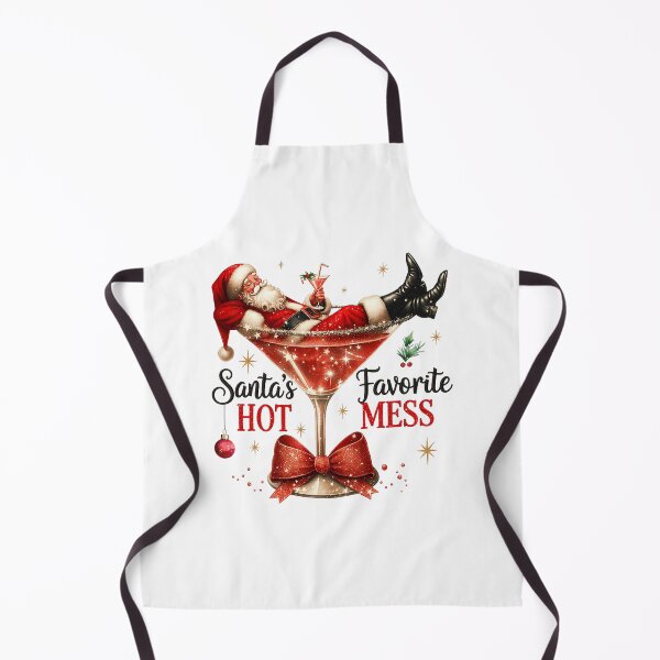Item preview, Santa Hot Mess Funny Cocktail Bright Festive Holiday Scene designed and sold by ImeldaSparks.