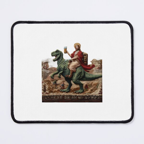 Artikelvorschau, Jesus reitet auf einem Dinosaurier – Lustige, kühne, epische, strahlende Weihnachtsszene entworfen und verkauft von ImeldaSparks.