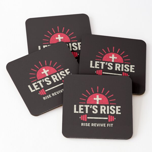 Item preview, Lets Rise Christian Fitness Bold Strong Faith Bright Gym Scene designed and sold by ImeldaSparks.
