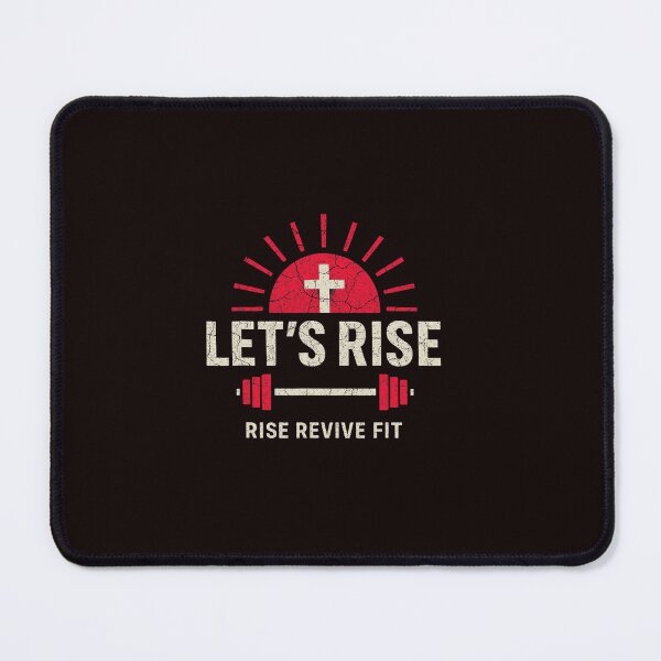 Item preview, Lets Rise Christian Fitness Bold Strong Faith Bright Gym Scene designed and sold by ImeldaSparks.