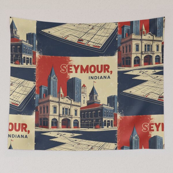 Item preview, Seymour Indiana 1950s USA Vintage Travel Tourism designed and sold by TravelersGems.