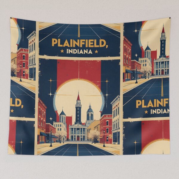 Item preview, Plainfield Indiana 1950s USA Vintage Travel Tourism designed and sold by TravelersGems.