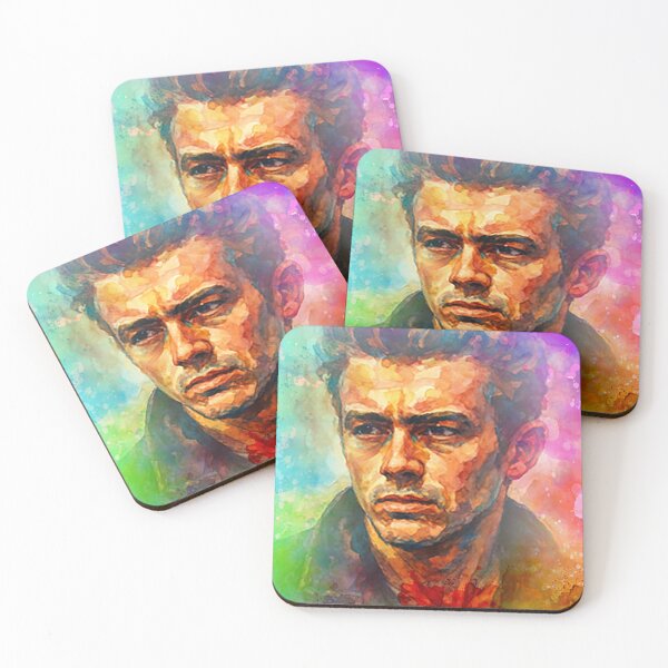Item preview, James Dean Watercolour Portrait – Iconic Rebel Art Print designed and sold by ConorKeeganArt.