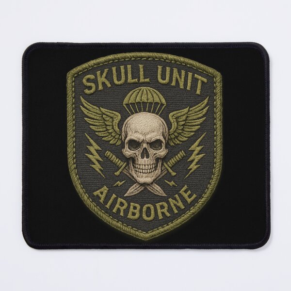 Item preview, Skull Unit Airborne winged skull badge designed and sold by LaNadaYFundante.