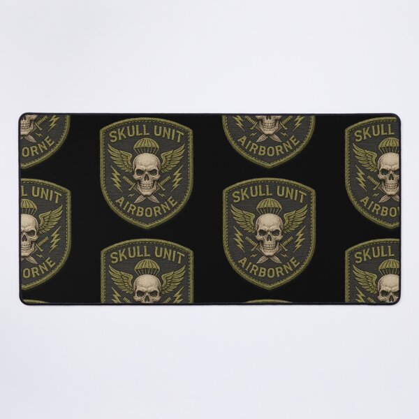 Item preview, Skull Unit Airborne winged skull badge designed and sold by LaNadaYFundante.