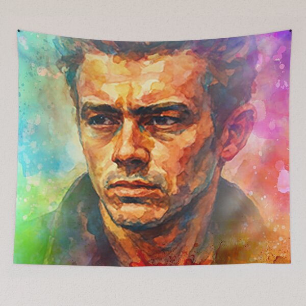 Item preview, James Dean Watercolour Portrait – Iconic Rebel Art Print designed and sold by ConorKeeganArt.