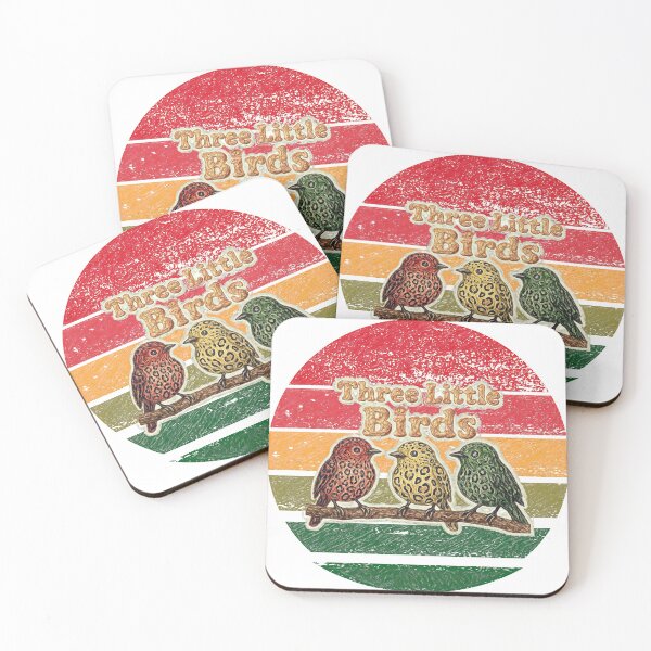 Item preview, Three Little Birds Retro Reggae Art - Rasta Colors & Leopard Print designed and sold by Hen-C-Art.