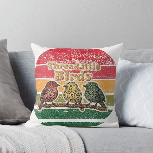 Item preview, Three Little Birds Retro Reggae Art - Rasta Colors & Leopard Print designed and sold by Hen-C-Art.