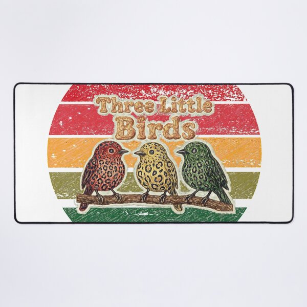 Item preview, Three Little Birds Retro Reggae Art - Rasta Colors & Leopard Print designed and sold by Hen-C-Art.