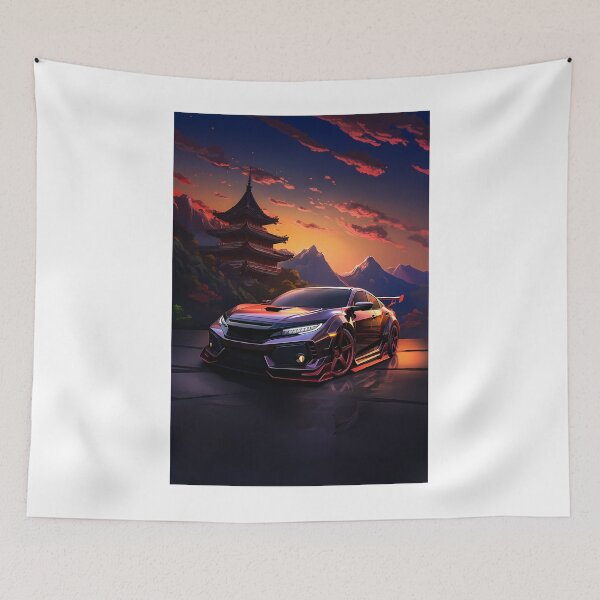 Item preview, Racing Car Dream in Pagoda Backdrop designed and sold by RevUpDesign.