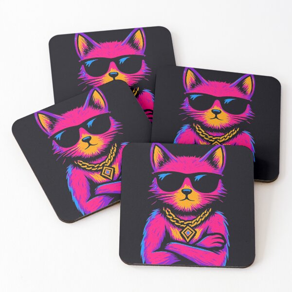 Item preview, Rebellious and stylish neon cat designed and sold by Ed2Emotion.