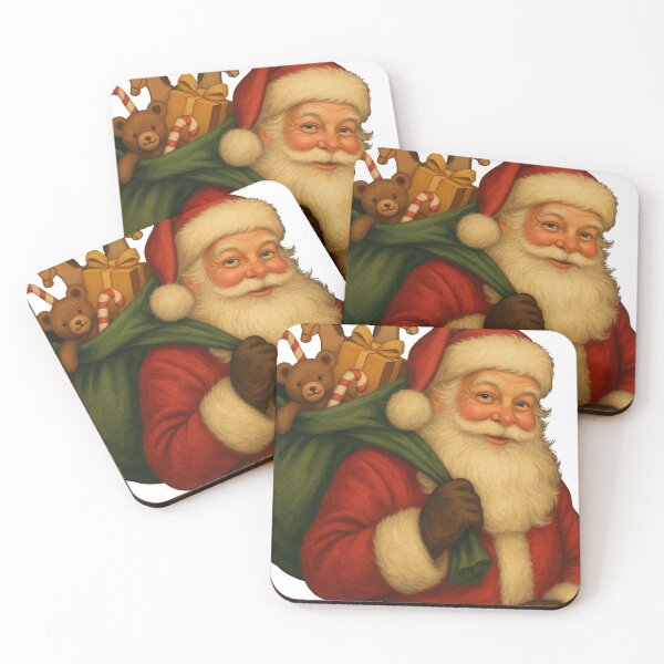 Item preview, Traditional Santa Claus Painting – Holiday Cheer designed and sold by Painted Moon by Luna Bee™.