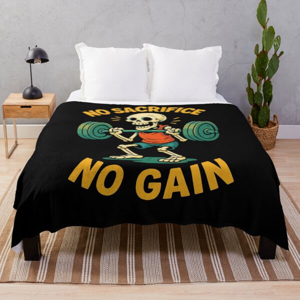 Item preview, Colorful Skeleton Gym No Sacrifice No Gain Design designed and sold by EM&Maker.