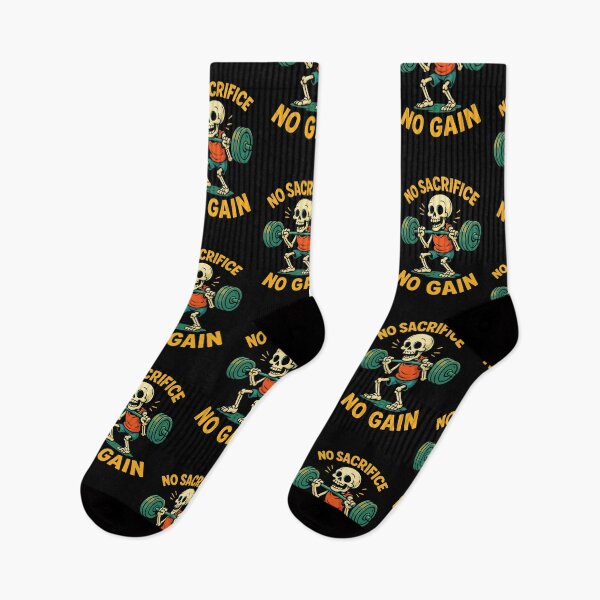 Item preview, Colorful Skeleton Gym No Sacrifice No Gain Design designed and sold by EM&Maker.