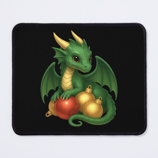 Item preview, Baby Green Dragon, Cute Winter Holiday Art designed and sold by Hatchling Hollow.