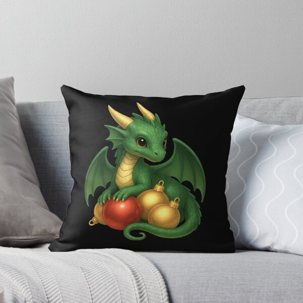 Item preview, Baby Green Dragon, Cute Winter Holiday Art designed and sold by Hatchling Hollow.