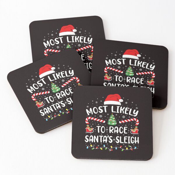 Item preview, Most Likely Race Santas Sleigh Funny Festive Cute Holiday Scene designed and sold by ImeldaSparks.