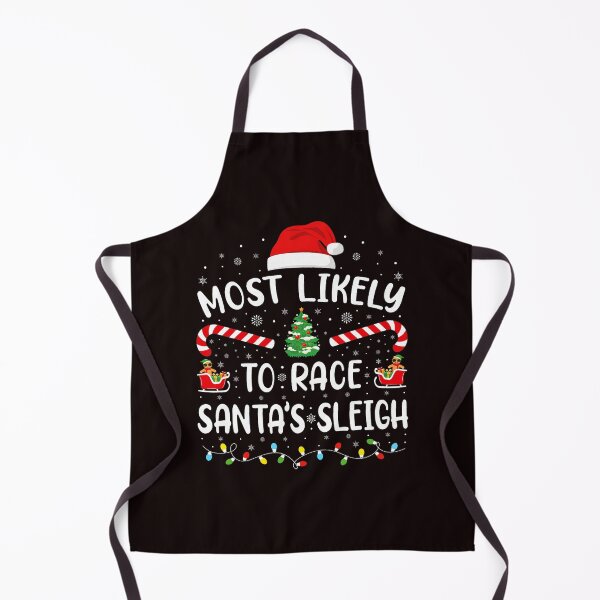 Item preview, Most Likely Race Santas Sleigh Funny Festive Cute Holiday Scene designed and sold by ImeldaSparks.