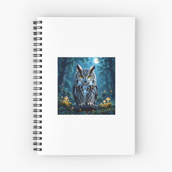 Item preview, Wise Owl Contemplating Life – Thoughtful Night Forest Animal Art designed and sold by WhimsyByPaul.redbubble.com.